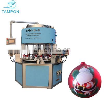 custom logo semi automatic 6 color christmas balls pad printing machinery manufacturers