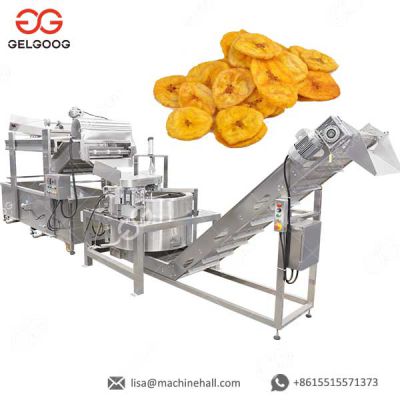 Plantain Chips Processing Machine High Production Efficiency Banana Long Chips Machine