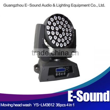 2015 new High brightness perfect color mixing 36*18W Led Zoom Moving head stage light