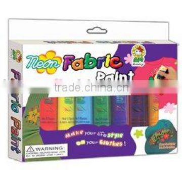 Neon fabric paint set for children 4010#