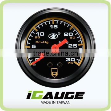 Traditional Auto Gauge, 52mm Mechanical Gauge 270 degree scale,vacuum gauge