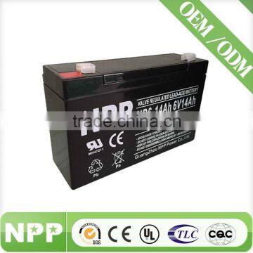 6v14ah Chinese Manufacturer rechargeable battery npp battery for solar