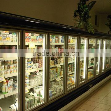 The height to 2.05m The heat-protecting glass door display freezer milk display freezer