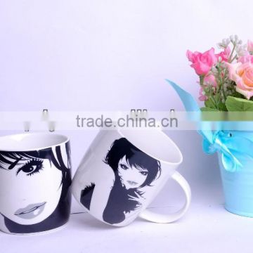 Wholesale 12oz Ceramic mug cup with cheap coffee mug set