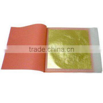 22k-23.75k Genuine gold leaf 125g-160g transfer booklet 8.5cm*8.5cm 25leaves/booklet