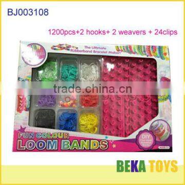 Fashion kids diy twist rubber loom band kit make bracelet bands