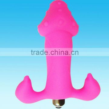eco-frendly soft silicone vibrating dildo for women
