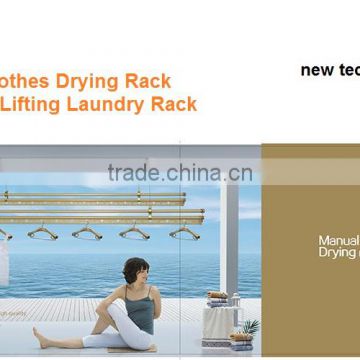 Space-saving Metal Lifting Balcony Cloth Drying Rack