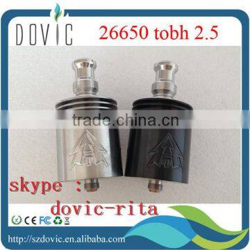 Most popular tobh atty atomizer in stock tobh v2.5 with high quality 26650 tobh v2.5