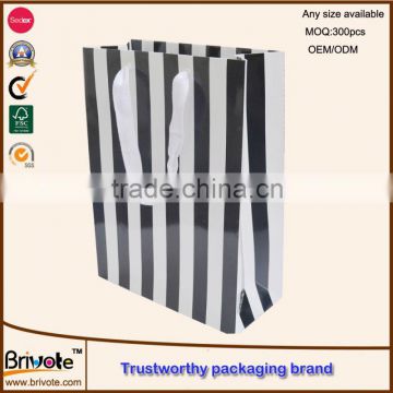 oker brand customized drawstring oem production paper shopping bag/paper craft bag/foldable paper bag