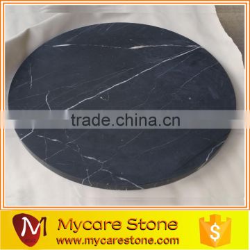 Luxury marble serving plates Black round marble tray