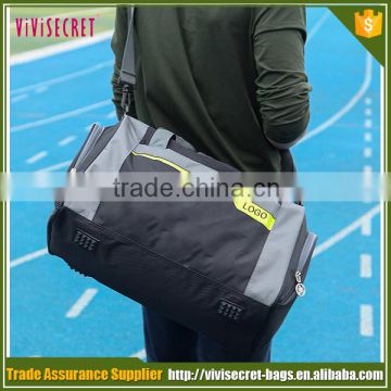 Black large hand sport duffle bags custom shoulder bags for short travel