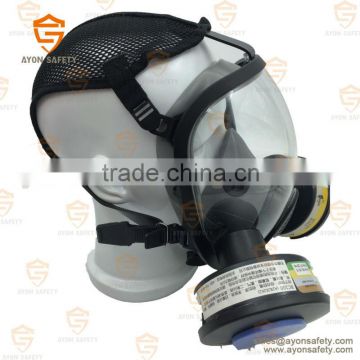 Spherical full face gas mask with single/double connector fully tested and approved to EN 136 for chemical using-Ayonsafety
