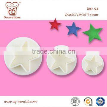 Plastic Star plunger cutter 3pcs each set