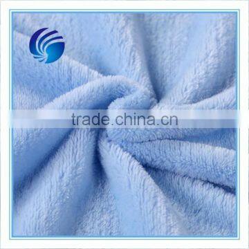 100% polyester plain coral fleece fabric