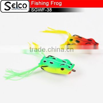 SGWF-38 artifical plastic floating soft frog resin skirts, 40mm 50mm, VMC hook