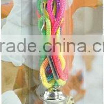 whistle with colored ribbon