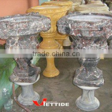 Marble Planter With Carving