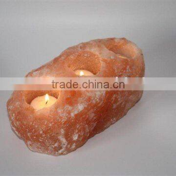 Himalayan Salt Tea Lights three Holes/Rock Salt Natural T Lights three holes/Salt Tea Lights Multi Holes