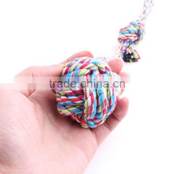 Spot wholesale cotton rope hand drawn long tail ball trumpet dog toy 30CM Taobao hot mixed batch