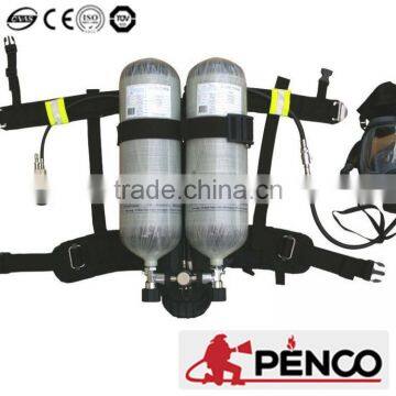 Double cylinder air breathing apparatus