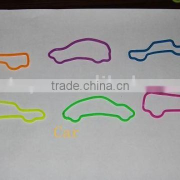 colorful and various shaped rubber bands