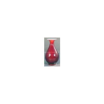 Red Glazed Porcelain Vase For Home Decorative