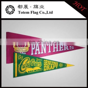 Hot sales color custom polyester felt flag and pennant soccer