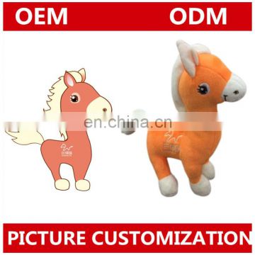Comfortable cheap cute horse custom plush toy