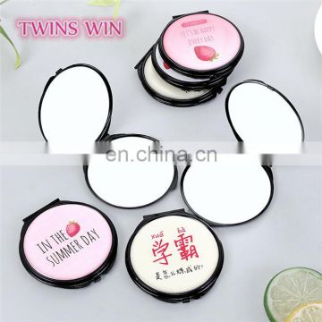 China Supplier 2018 alibaba website most fashionable personalized pocket plastic cosmetic mirror in bulk