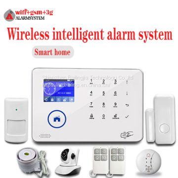 WIFI GSM Alarm System With 8 Kind of language TFT Touch Screen 3G Security alarm Android IOS App support WIFI IP Camera