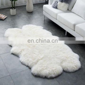 Wholesale household modern bedroom fluffy cashmere sheepskin rabbit fur rug