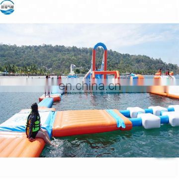 2018 high quality 0.9mm pvc tar inflatable fun aqua park equipment inflatable floating water park in Subic NB002-2
