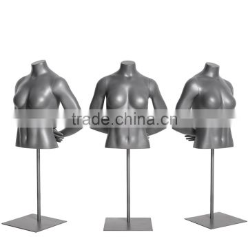 Adjustable height Upper Body Mannequin Fiberglass Female Half Body Dummy HEF-12