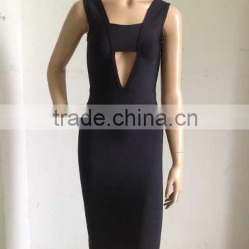 Summer dress wholesale 2015 new fashion elegant and sey women black strap evening party bandage Dress Bandage Bodycon Women Wear