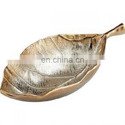 gold leaf metal fruit bowl