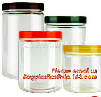 pet plastic bottle container for candy cookies food packaging,250ml 500ml PET plastic container bottle jar