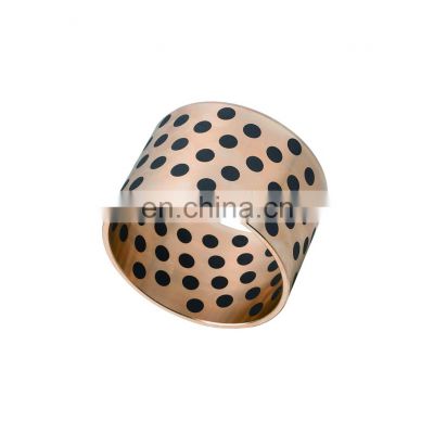 Customized Bronze Bushingn Casting Oil Free Bushing Graphite Inserts Sleeve Bronze Bush TEHCO