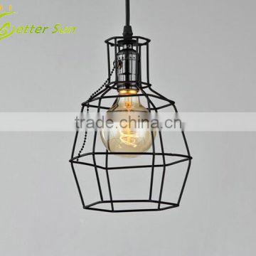 Edison Bulb Wire Cage Pendant Light Vintage Reto Ceiling Lamp