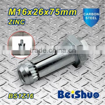 BS1Z16 made in China ,steelwork expansion anchor bolt ,zinc plated, high quality