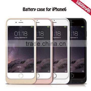 New model battery case 5800mAh for iphone 6, factory outlet price power case