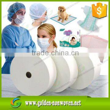 water proof soft sms non woven fabric for hygiene smms nonwoven light green