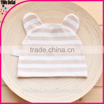 Fetal neonatal cotton caps organic cotton stripe bear baby hat