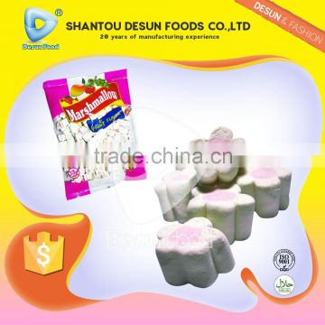 Large bag Low fat Flower shape fruit flavor halal marshmallow candy