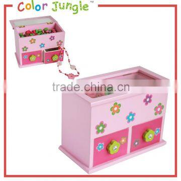 Custom made jewelry boxes wholesale, for kids 2 drawers designer jewelry box