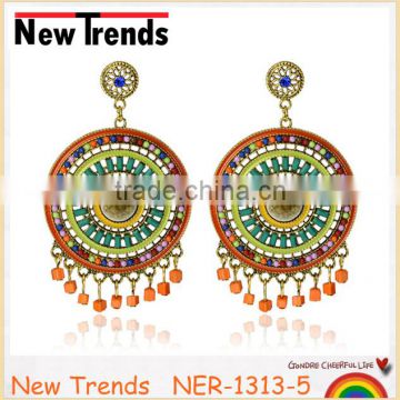 Fashion girl couple pair earrings alloy stud enamel earrings colored