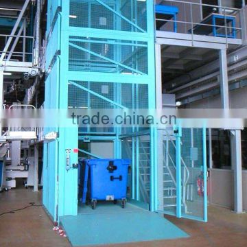 fixed guide rail type hydraulic working lift table