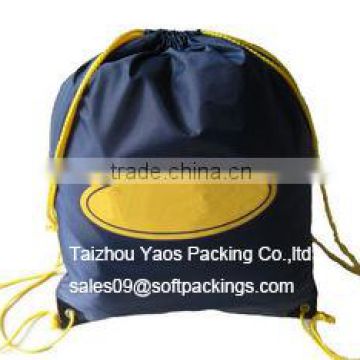 nylon drawstring bag for travelling, printing backpack bag string bag
