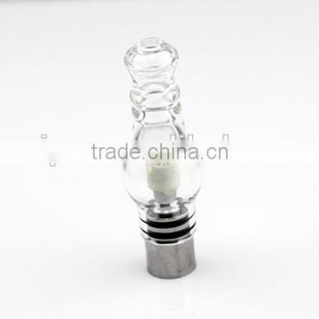 factory price pyrex glass dome atomizer wickless titanium coil