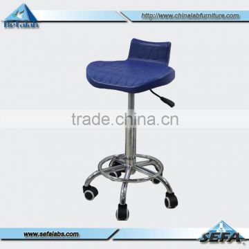 Stainless Steel Adjustable lab movable and metal lab stools